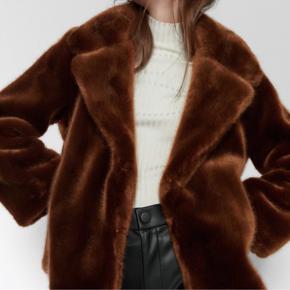 Faux fur Jacket/ Coat - Brown